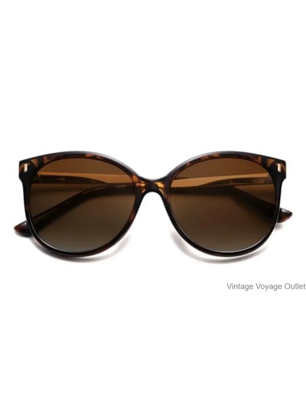 Round Polarized Sunglasses Oversized UV Protection UV400 Plastic Frame